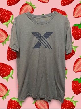 Men's Gray Graphic T‑Shirt with GOVX Logo
